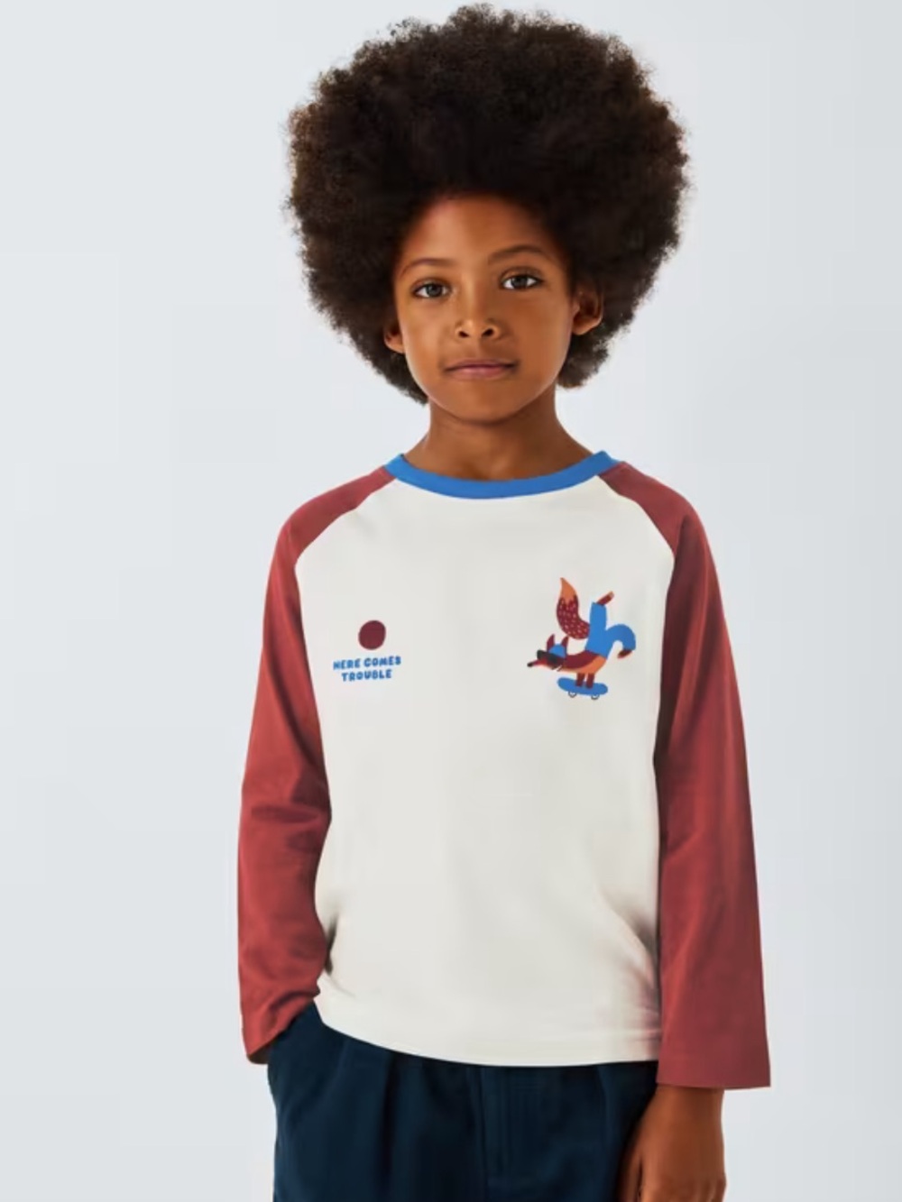 John Lewis // Kids' Trouble Fox Jersey Top